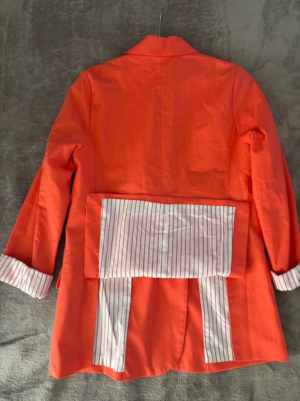 ANTHROPOLOGIE DOLAN LINEN BOYFRIEND DOUBLE BREASTED BLAZER  COAT CORAL Sz M NWOT - Picture 7 of 15